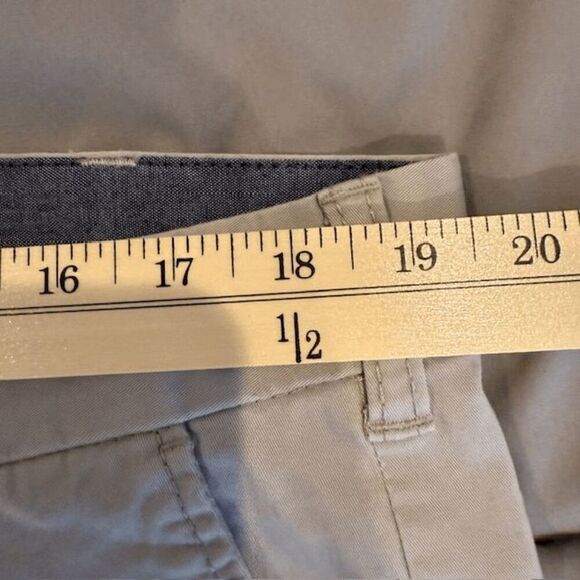 Tommy Hilfiger Tailored Fit Chino Gray Flat Front Trousers Pants Size 38x34 - Picture 10 of 14